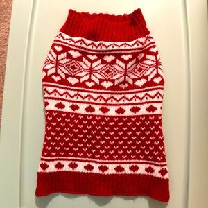 Red dog sweater